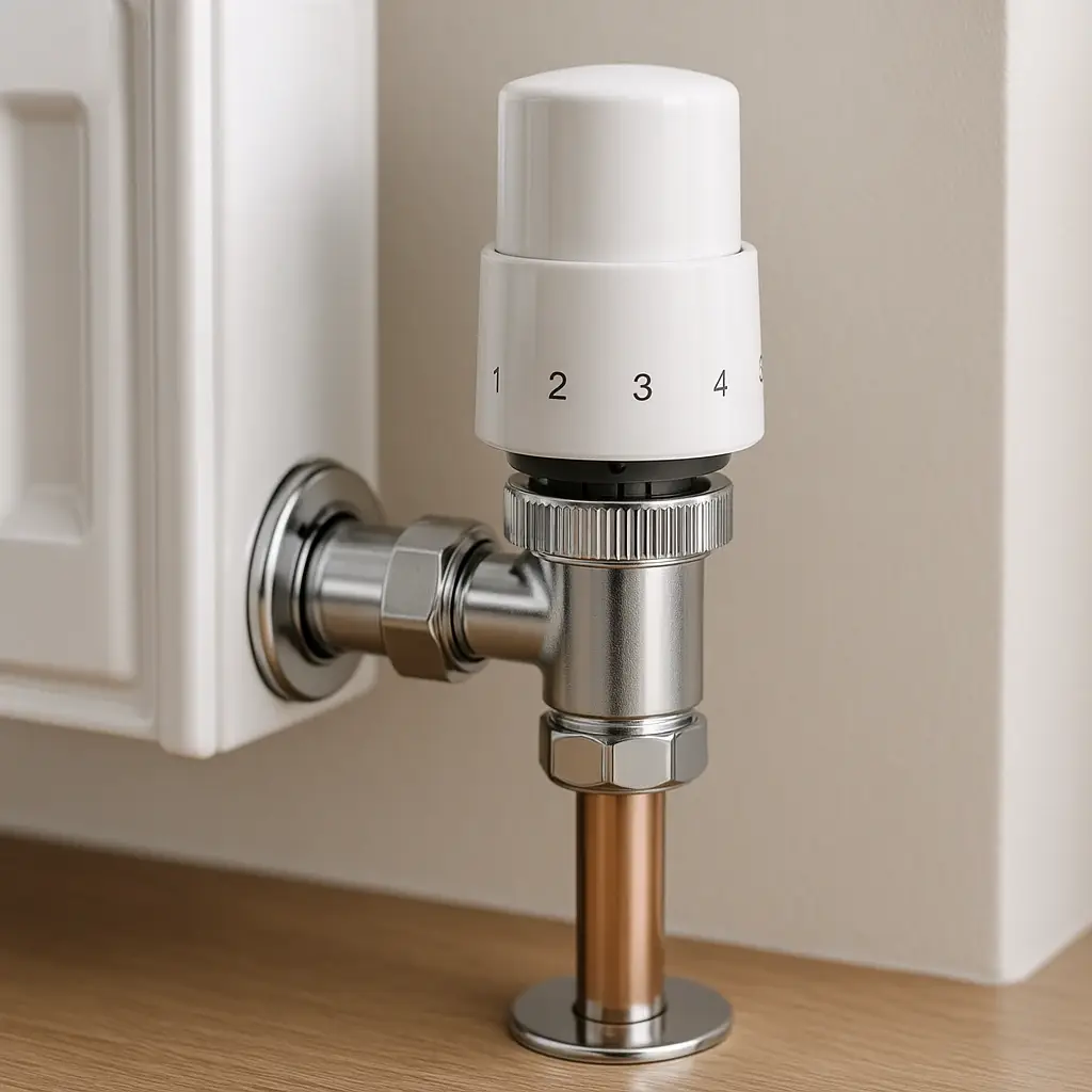 Radiators and thermostat being balanced for even heating