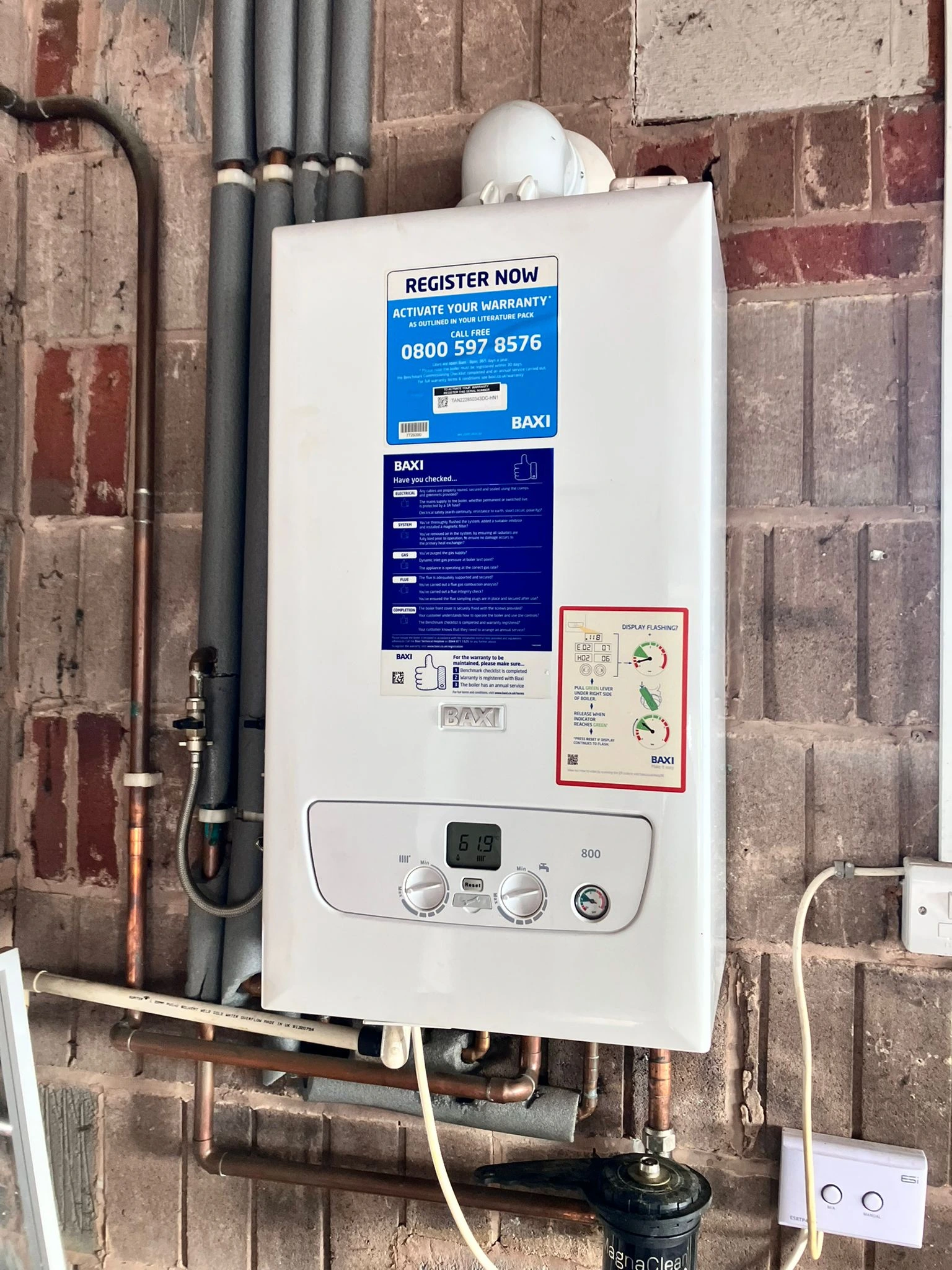 Gas Safe engineer repairing a combi boiler in Middleton. Diagnostics, parts replacement and safety checks